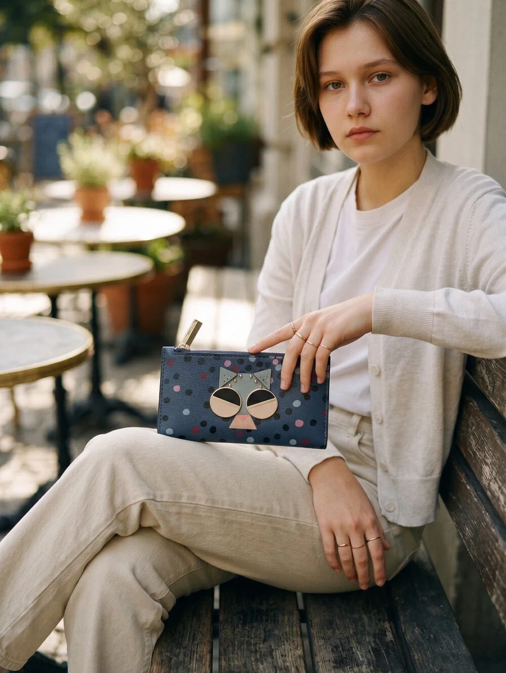 Kate Spade Smitten Kitten Polka Dot Bifold Wallet